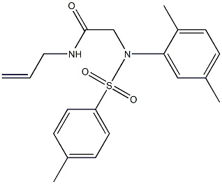 N-allyl-2-{2,5-dimethyl[(4-methylphenyl)sulfonyl]anilino}acetamide Structure