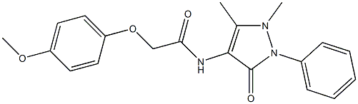 N-(1,5-dimethyl-3-oxo-2-phenyl-2,3-dihydro-1H-pyrazol-4-yl)-2-{[4-(methyloxy)phenyl]oxy}acetamide 구조식 이미지