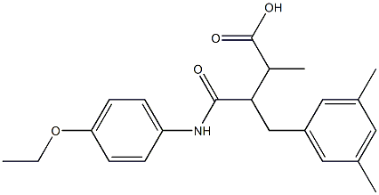 3-(3,5-dimethylbenzyl)-4-(4-ethoxyanilino)-2-methyl-4-oxobutanoic acid 구조식 이미지