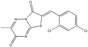2-(2,4-dichlorobenzylidene)-6-methyl-7H-[1,3]thiazolo[3,2-b][1,2,4]triazine-3,7(2H)-dione Structure