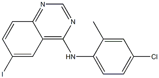 N-(4-chloro-2-methylphenyl)-N-(6-iodo-4-quinazolinyl)amine Structure