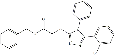 benzyl {[5-(2-bromophenyl)-4-phenyl-4H-1,2,4-triazol-3-yl]sulfanyl}acetate Structure