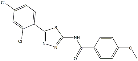 N-[5-(2,4-dichlorophenyl)-1,3,4-thiadiazol-2-yl]-4-methoxybenzamide Structure