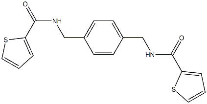 N-(4-{[(2-thienylcarbonyl)amino]methyl}benzyl)-2-thiophenecarboxamide 구조식 이미지