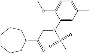 N-(2-azepan-1-yl-2-oxoethyl)-N-(2-methoxy-5-methylphenyl)methanesulfonamide 구조식 이미지