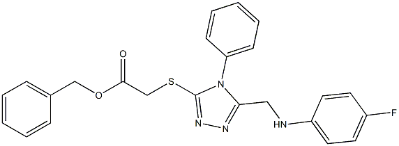 benzyl ({5-[(4-fluoroanilino)methyl]-4-phenyl-4H-1,2,4-triazol-3-yl}sulfanyl)acetate Structure