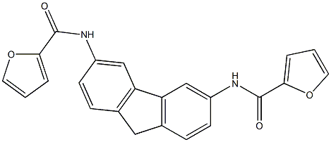 N-[6-(2-furoylamino)-9H-fluoren-3-yl]-2-furamide 구조식 이미지