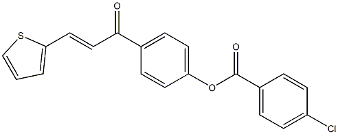 4-[3-(2-thienyl)acryloyl]phenyl 4-chlorobenzoate 구조식 이미지