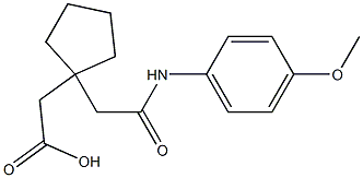 {1-[2-(4-methoxyanilino)-2-oxoethyl]cyclopentyl}acetic acid Structure