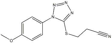 3-{[1-(4-methoxyphenyl)-1H-tetraazol-5-yl]sulfanyl}propanenitrile Structure