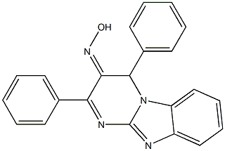 2,4-diphenylpyrimido[1,2-a]benzimidazol-3(4H)-one oxime 구조식 이미지