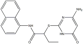 2-[(4-amino-6-oxo-1,6-dihydro-2-pyrimidinyl)sulfanyl]-N-(1-naphthyl)butanamide Structure