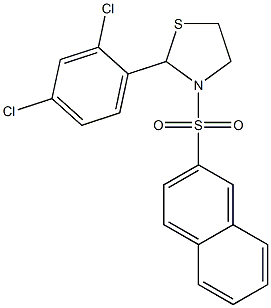 2-(2,4-dichlorophenyl)-3-(2-naphthylsulfonyl)-1,3-thiazolidine 구조식 이미지