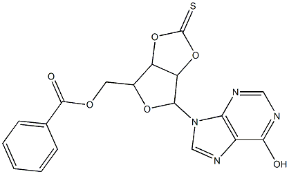 [6-(6-hydroxy-9H-purin-9-yl)-2-thioxotetrahydrofuro[3,4-d][1,3]dioxol-4-yl]methyl benzoate Structure