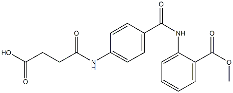 4-(4-{[2-(methoxycarbonyl)anilino]carbonyl}anilino)-4-oxobutanoic acid 구조식 이미지