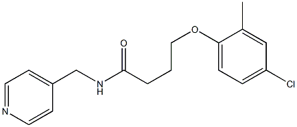 4-(4-chloro-2-methylphenoxy)-N-(4-pyridinylmethyl)butanamide Structure