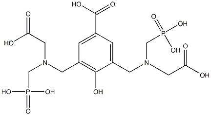 3,5-bis{[(carboxymethyl)(phosphonomethyl)amino]methyl}-4-hydroxybenzoic acid Structure