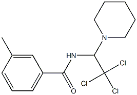 3-methyl-N-[2,2,2-trichloro-1-(1-piperidinyl)ethyl]benzamide 구조식 이미지