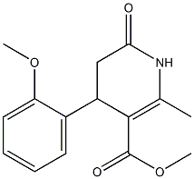 methyl 4-(2-methoxyphenyl)-2-methyl-6-oxo-1,4,5,6-tetrahydro-3-pyridinecarboxylate Structure