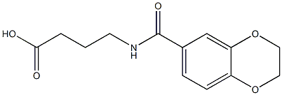 4-[(2,3-dihydro-1,4-benzodioxin-6-ylcarbonyl)amino]butanoic acid Structure