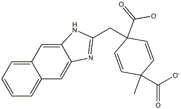 1-methyl 4-(1H-naphtho[2,3-d]imidazol-2-ylmethyl) terephthalate Structure