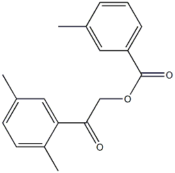 2-(2,5-dimethylphenyl)-2-oxoethyl 3-methylbenzoate 구조식 이미지