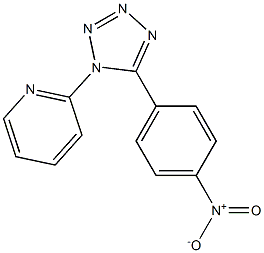 2-(5-{4-nitrophenyl}-1H-tetraazol-1-yl)pyridine 구조식 이미지