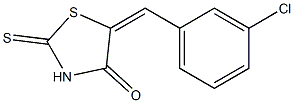 5-(3-chlorobenzylidene)-2-thioxo-1,3-thiazolidin-4-one Structure