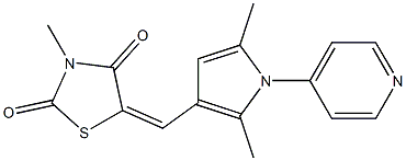 5-{[2,5-dimethyl-1-(4-pyridinyl)-1H-pyrrol-3-yl]methylene}-3-methyl-1,3-thiazolidine-2,4-dione 구조식 이미지