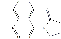 1-{2-nitrobenzoyl}-2-pyrrolidinone 구조식 이미지