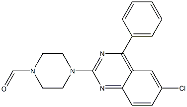 4-(6-chloro-4-phenyl-2-quinazolinyl)-1-piperazinecarbaldehyde 구조식 이미지