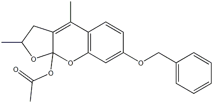 7-(benzyloxy)-2,4-dimethyl-2,3-dihydro-9aH-furo[2,3-b]chromen-9a-yl acetate Structure