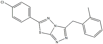 6-(4-chlorophenyl)-3-(2-methylbenzyl)[1,2,4]triazolo[3,4-b][1,3,4]thiadiazole Structure