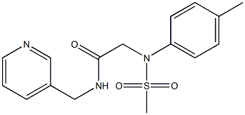 2-[4-methyl(methylsulfonyl)anilino]-N-(3-pyridinylmethyl)acetamide 구조식 이미지