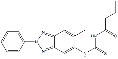 N-butyryl-N'-(6-methyl-2-phenyl-2H-1,2,3-benzotriazol-5-yl)thiourea 구조식 이미지