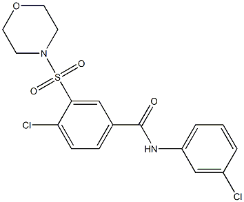 4-chloro-N-(3-chlorophenyl)-3-(4-morpholinylsulfonyl)benzamide Structure