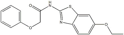 N-(6-ethoxy-1,3-benzothiazol-2-yl)-2-phenoxyacetamide 구조식 이미지