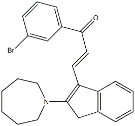 3-[2-(1-azepanyl)-1H-inden-3-yl]-1-(3-bromophenyl)-2-propen-1-one Structure