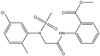methyl 2-({[5-chloro-2-methyl(methylsulfonyl)anilino]acetyl}amino)benzoate Structure