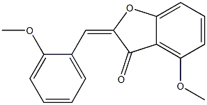 4-methoxy-2-(2-methoxybenzylidene)-1-benzofuran-3(2H)-one 구조식 이미지