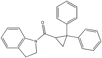 1-[(2,2-diphenylcyclopropyl)carbonyl]indoline 구조식 이미지