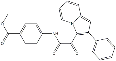 methyl 4-{[oxo(2-phenyl-3-indolizinyl)acetyl]amino}benzoate Structure