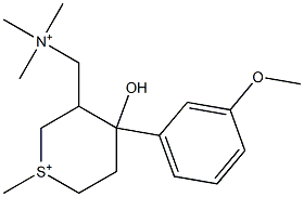 4-hydroxy-4-(3-methoxyphenyl)-1-methyl-3-[(trimethylammonio)methyl]tetrahydro-2H-thiopyranium 구조식 이미지