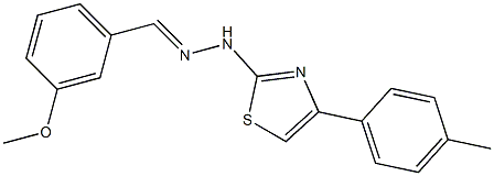 3-methoxybenzaldehyde [4-(4-methylphenyl)-1,3-thiazol-2-yl]hydrazone 구조식 이미지