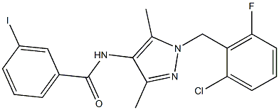 N-[1-(2-chloro-6-fluorobenzyl)-3,5-dimethyl-1H-pyrazol-4-yl]-3-iodobenzamide Structure