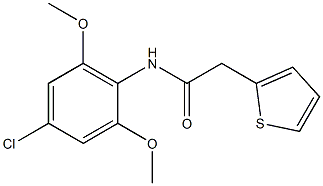 N-(4-chloro-2,6-dimethoxyphenyl)-2-(2-thienyl)acetamide Structure