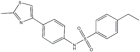 4-ethyl-N-[4-(2-methyl-1,3-thiazol-4-yl)phenyl]benzenesulfonamide Structure