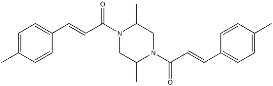 2,5-dimethyl-1,4-bis[3-(4-methylphenyl)acryloyl]piperazine 구조식 이미지