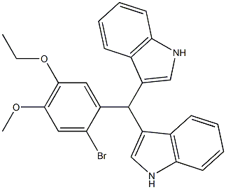 3-[(2-bromo-5-ethoxy-4-methoxyphenyl)(1H-indol-3-yl)methyl]-1H-indole 구조식 이미지