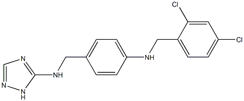 N-(2,4-dichlorobenzyl)-N-{4-[(1H-1,2,4-triazol-5-ylamino)methyl]phenyl}amine 구조식 이미지